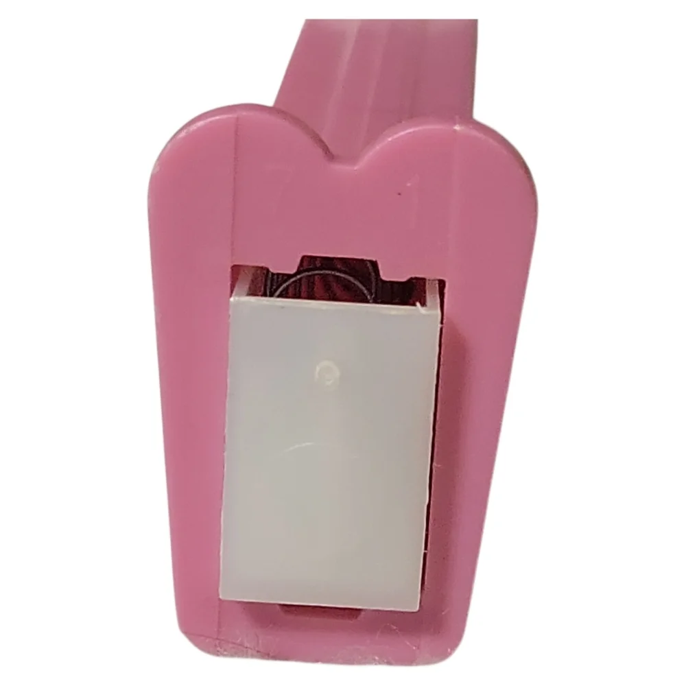 1 Vtg 98 PEZ Easter Bunny Rabbit Pink White Footed Candy Dispenser